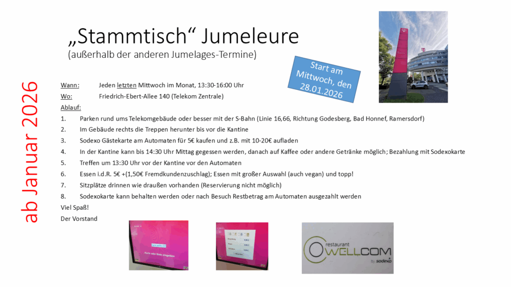 Jetzt Mittwochstreff („Stammtisch“) der Bonner Jumeleure Stammtisch Jumelages 2026 1